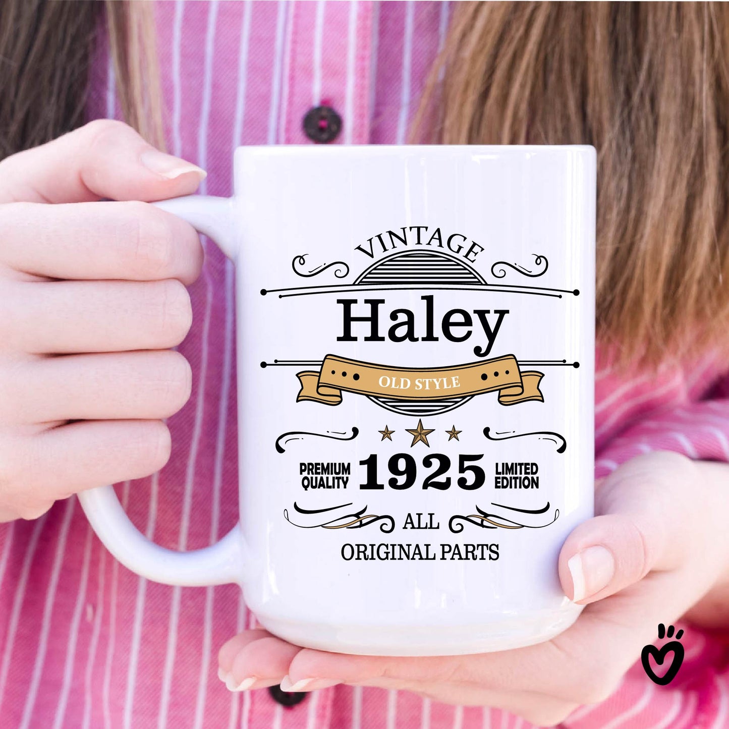 Personalized 100th Birthday Gift For Men Women - Vintage Style 100th Birthday Coffee Mug - Unique Gift for Celebrating Century