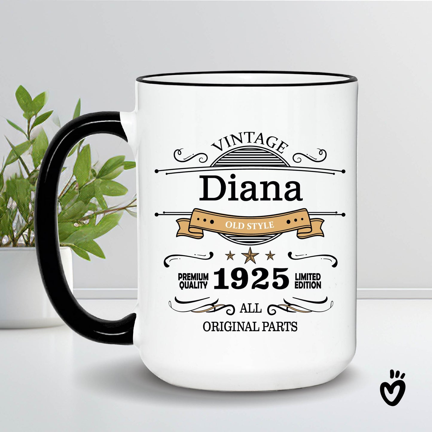 Personalized 100th Birthday Gift For Men Women - Vintage Style 100th Birthday Coffee Mug - Unique Gift for Celebrating Century