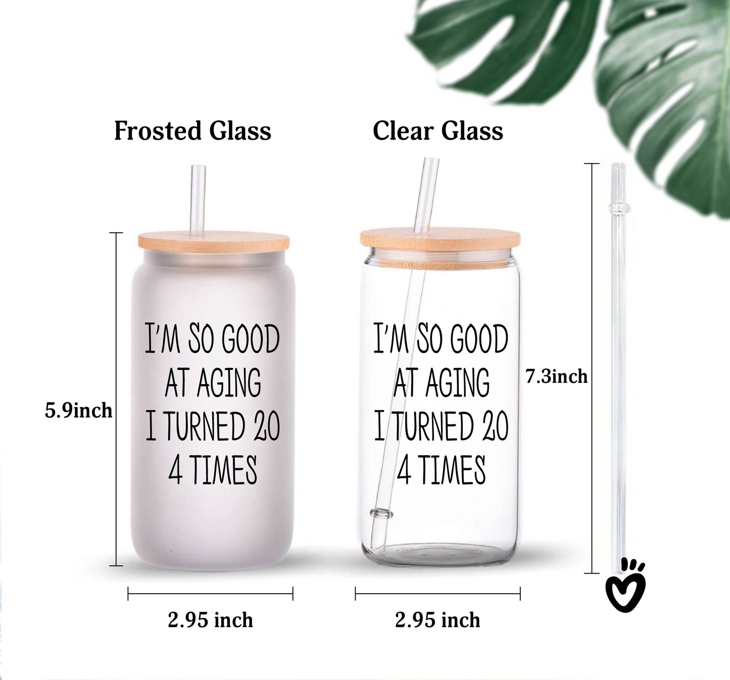 Funny 80th Birthday Glass Tumbler - 'I'm So Good at Aging I Turned 20 4 Times