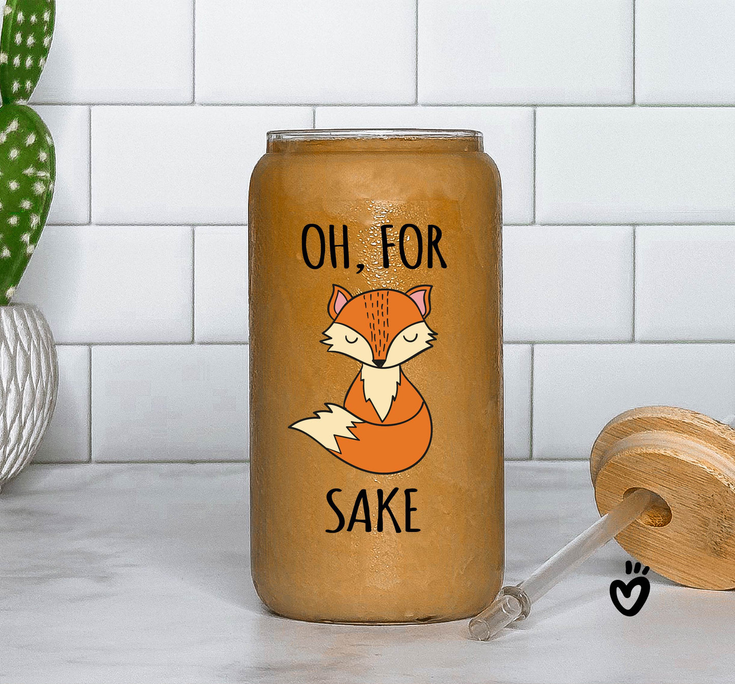 Oh for fox sake Glass Tumbler