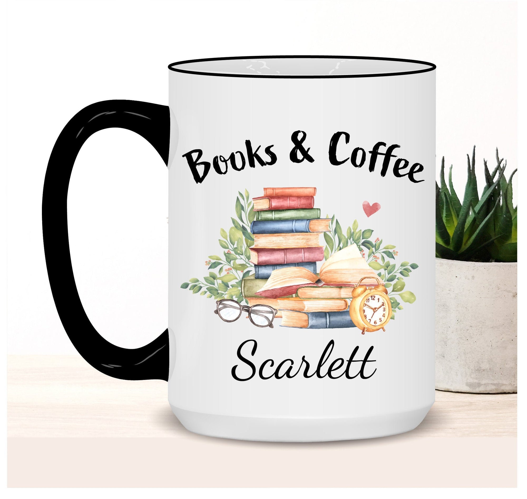 Book Mug - Book Coffee Mug - Book Lover Gifts for Her - Custom Book Lover Mug - Book Themed Gifts - Books and Coffee Cup - Bookworm Gifts