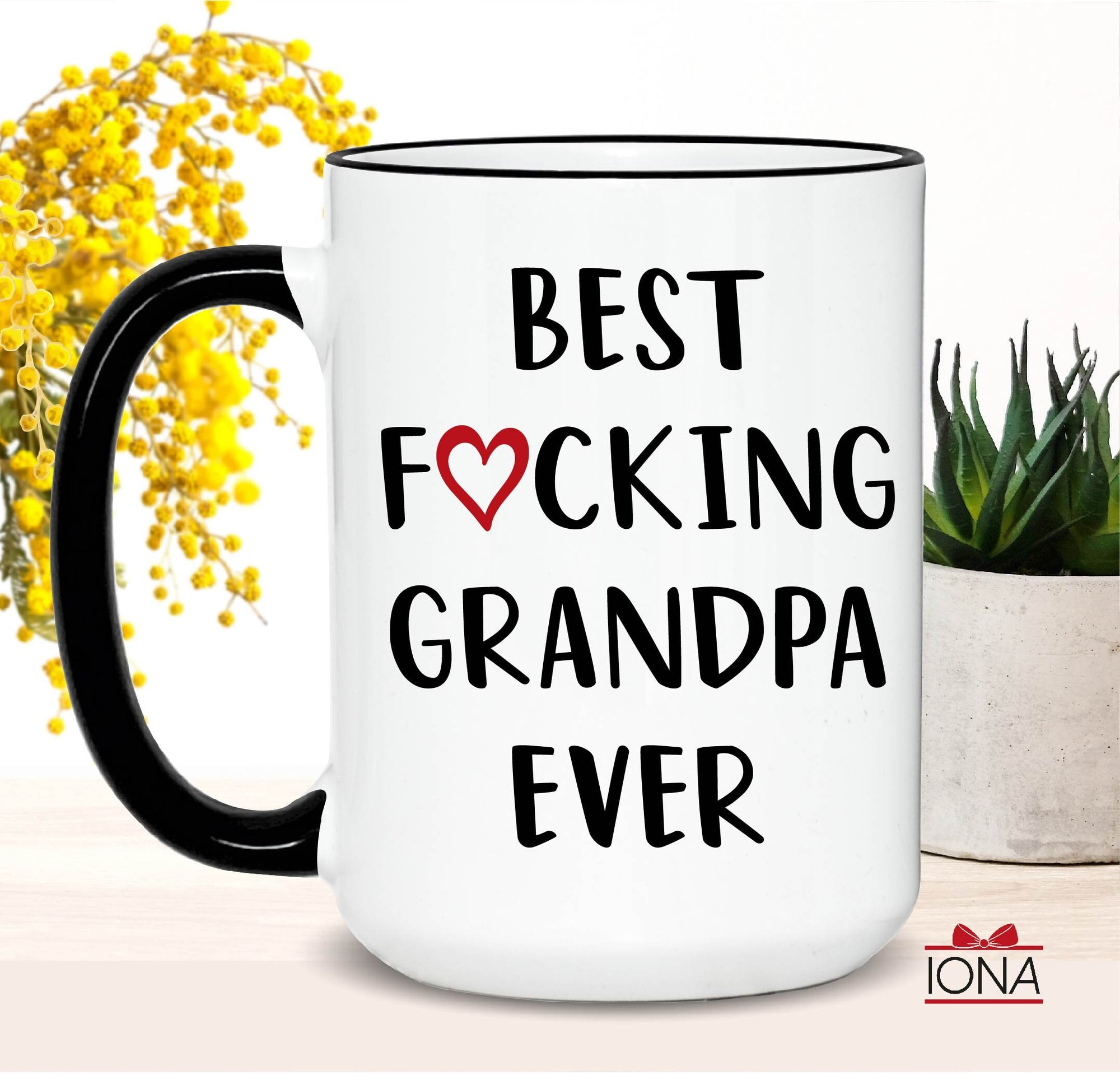 Personalized Funny Grandpa Gift, Best Grandpa Ever Mug, Grandpa Coffee Mug, Best Fucking Grandpa Ever Mug, Christmas Gift, Fathers Day
