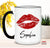 Personalized Lip Mug, Gift for women, Lipstick Gift for Women, Personalized Coffee Cup - Custom Name Coffee Mug - Red Lipstick Lover Gifts