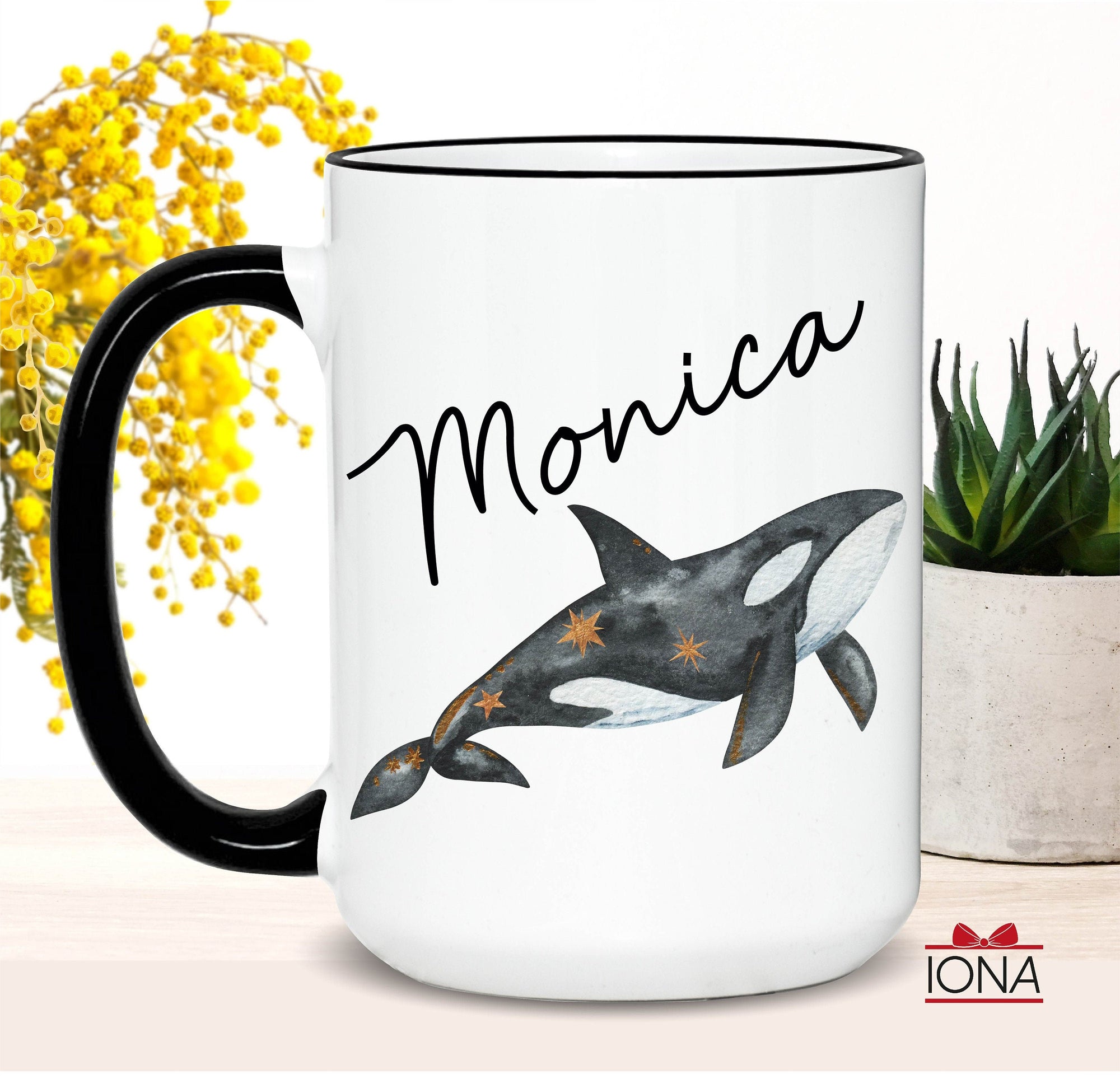 Orca Mug - Orca Gift for Women - Personalized Orca Coffee Mug With Name - Custom Name Coffee Mug - Orca Coffee Cup - Orca Lover Gifts