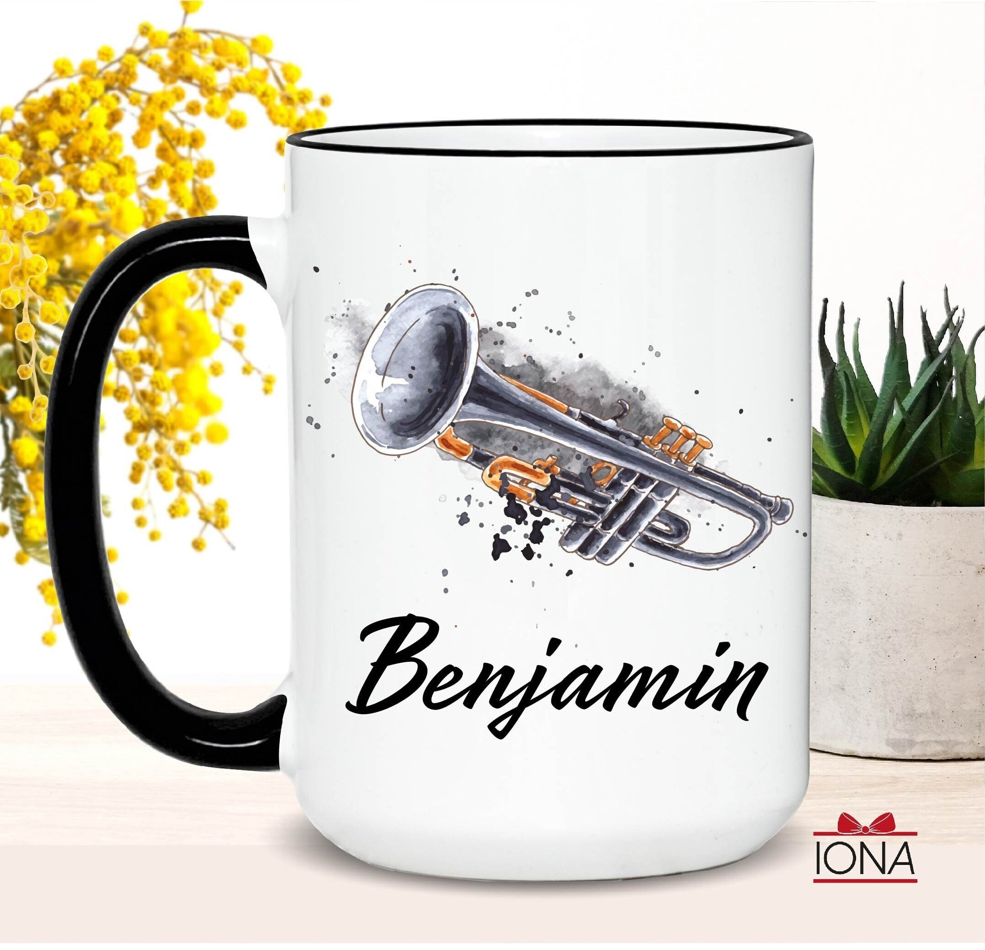 Trumpet Mug, Trumpet Gift, Gift for Women, Trumpet Player Gift, Musician Mug - Band Student Gift - Music Mug - Band Teacher Gift - Band Mug