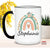Rainbow Mug, Personalized Name Gift for Women, Custom Name Coffee Cup, Rainbow Lover, Boho Style, Birthday gift for women, Christmas Gift