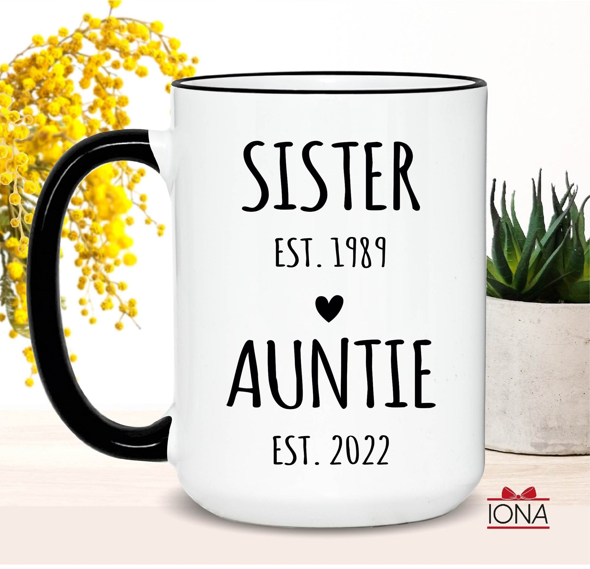 Pregnancy Announcement, New Aunt Gift, Auntie Coffee Mug, Custom Aunt Gift, Promoted to Aunt Mug, Future Aunt Gift, Aunt To Be, Est. 2022