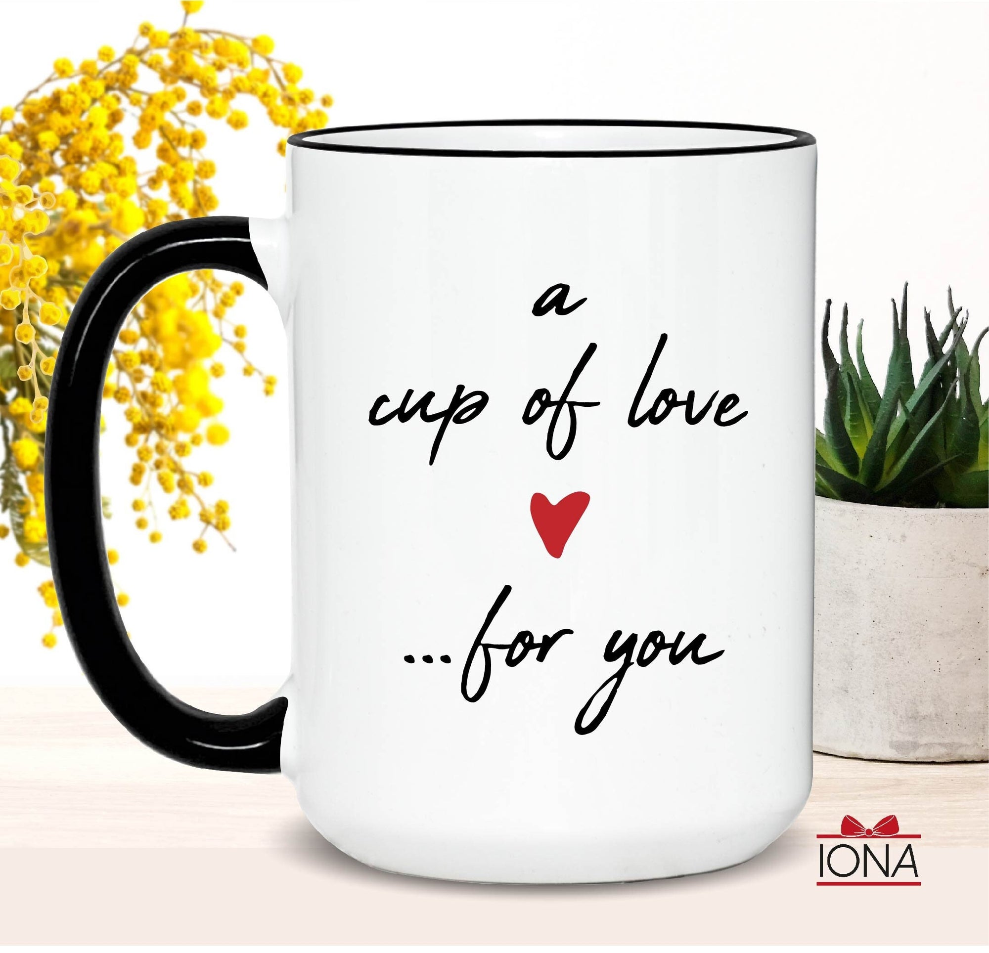 Valentines Day Coffee Mug, Romantic Gifts for Her, Love Mug, Cup of Love For You Mug, Sending Love Gift, Friendship Mug, Gift for Girlfriend