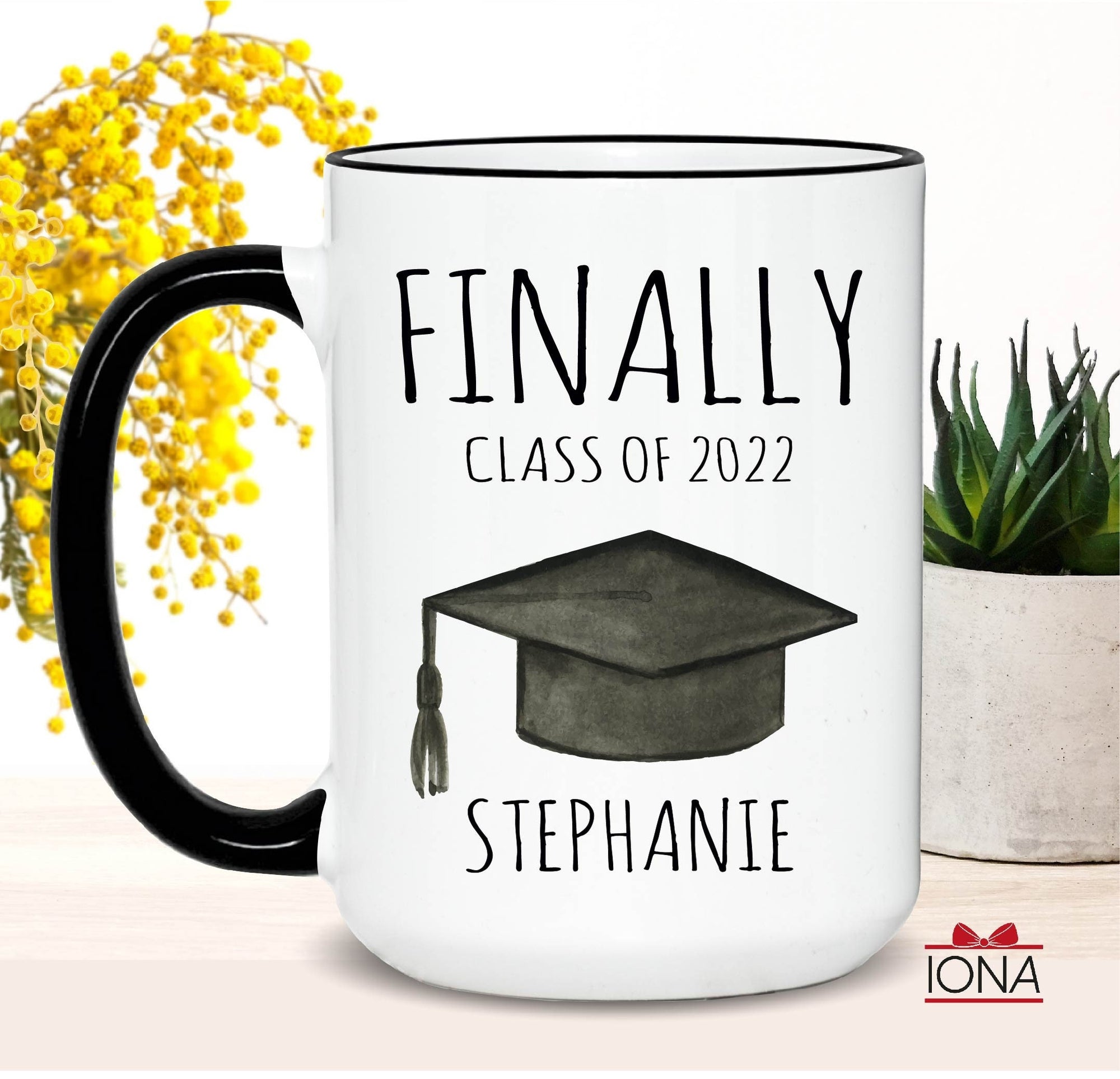 Personalized Finally Graduation Coffee Mug, Funny Graduation Gift, Best Friend Graduating, Grad Gift, College Graduation, Class of 2022