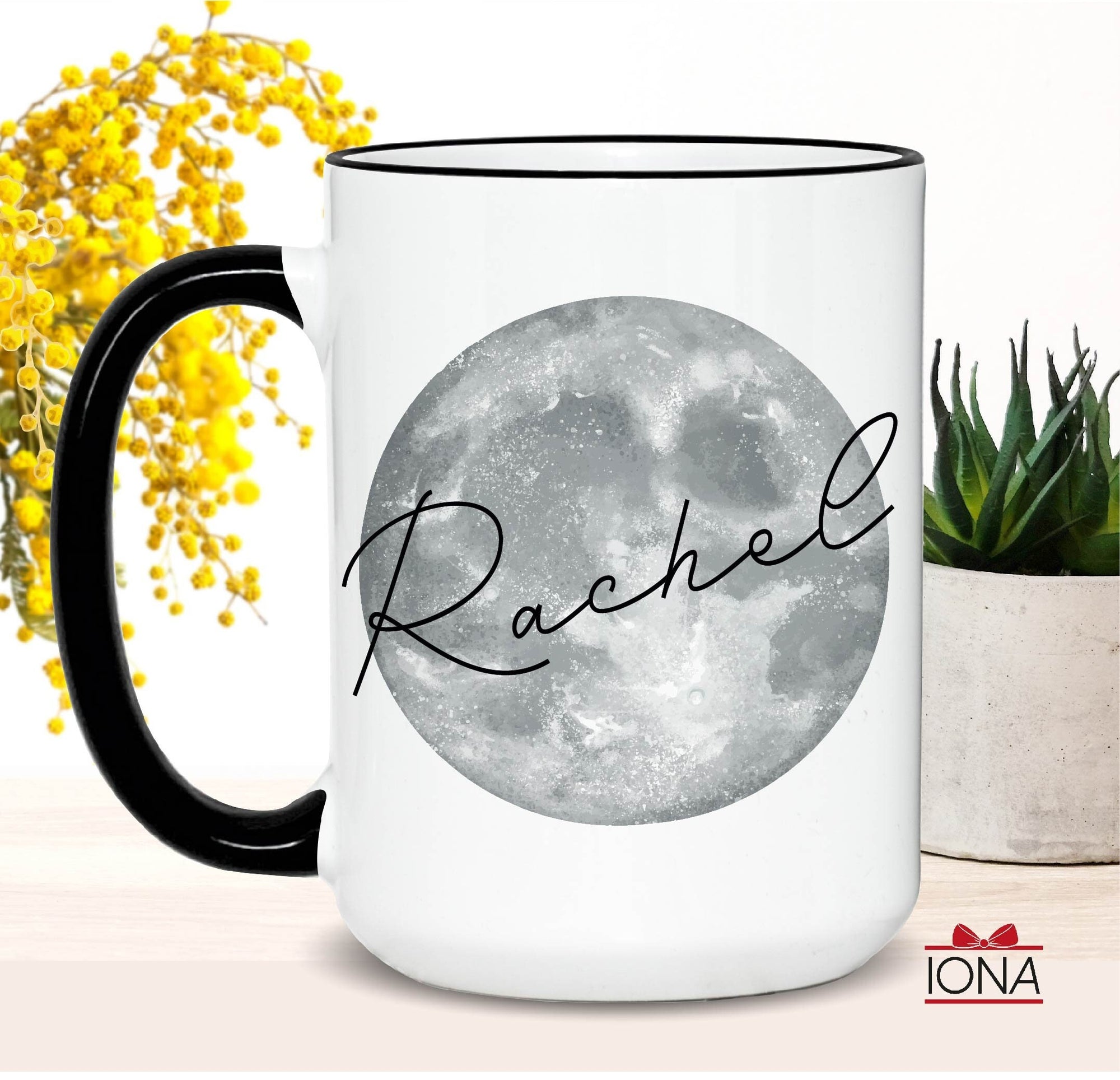Moon Mug, Moon Coffee Cup, Moon Gifts for Women, Gift for women, Custom Moon Lover Coffee Cup With Name, Full Moon Gift, Mother's Day Gift