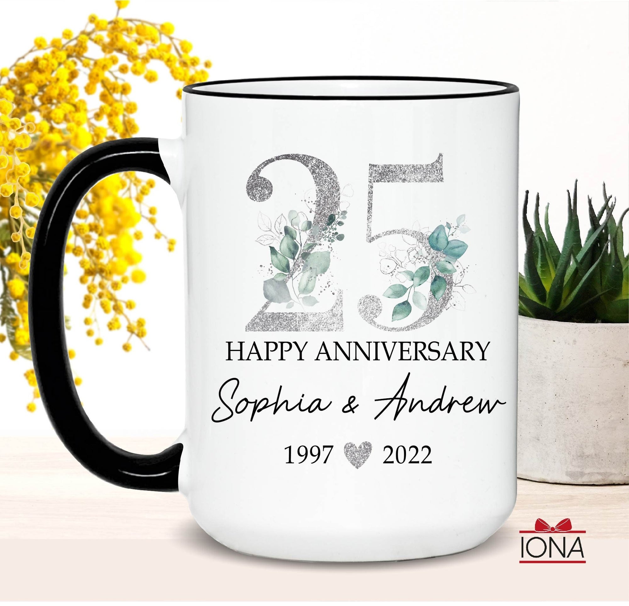 25th Anniversary gift, Personalized Anniversary gift, Gift for Husband and Wife, Custom Parent's Anniversary, Golden Anniversary Present