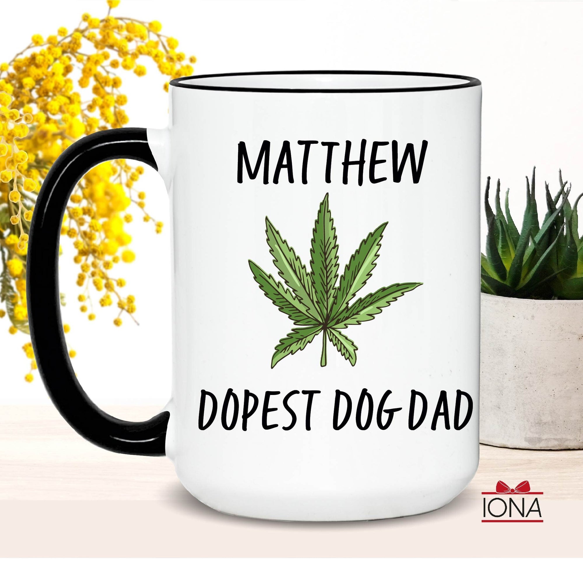 Dopest Dog Dad Coffee Mug, Personalized Dog Dad Birthday Gift, Funny Birthday Gift for Dog Dad , Dog Dad Tea Cup, Best Fucking Dog Father