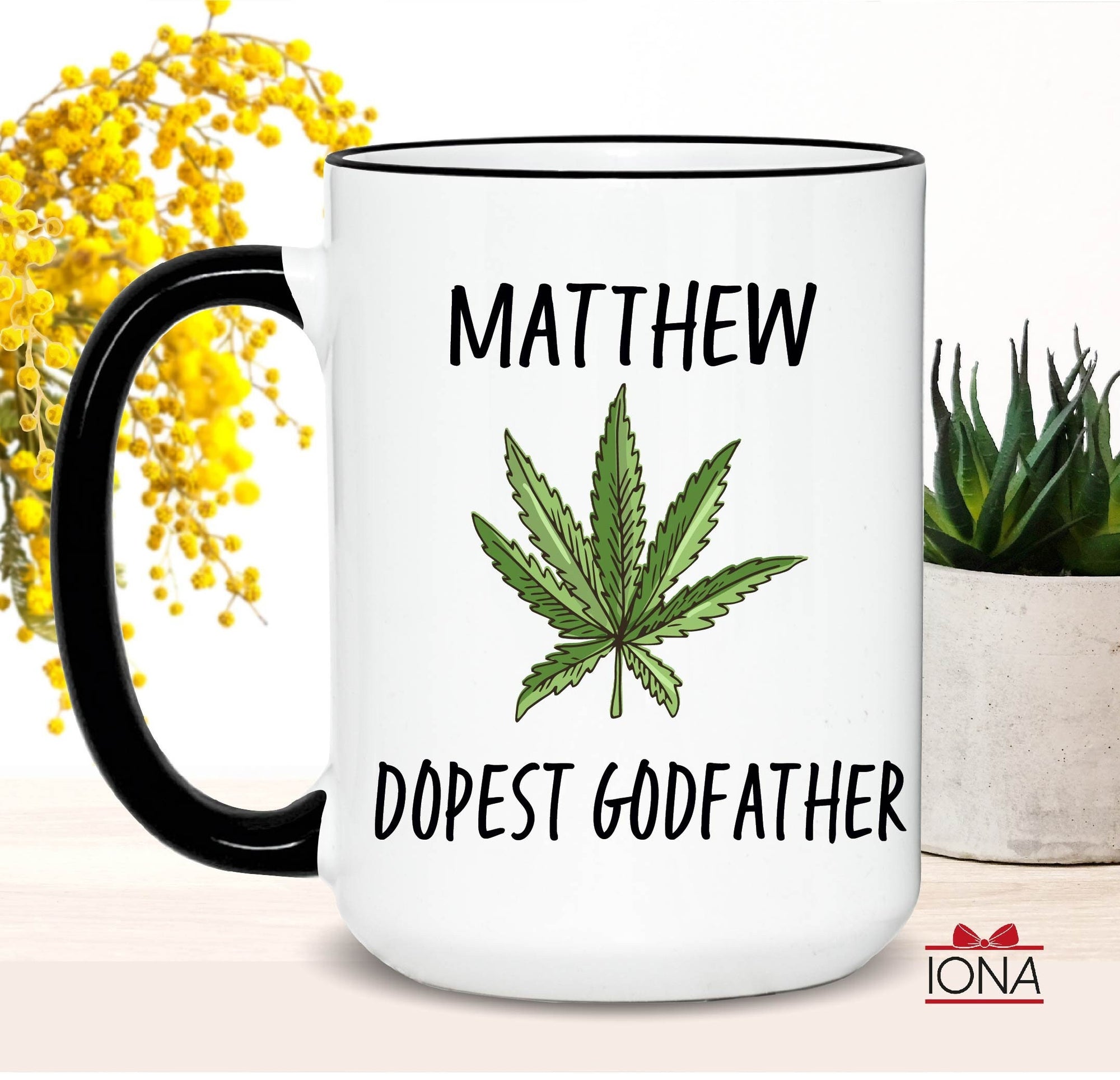 Dopest Godfather Coffee Mug, Personalized Godfather Birthday Gift, Funny Birthday Gift for Godfather, Godfather Mug, Best Fucking Godfather