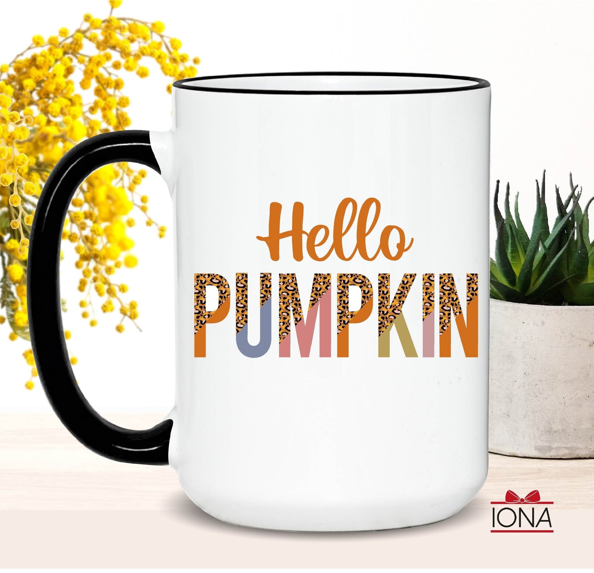 Hello Pumpkin Fall Mug, White Ceramic Mug, Pumpkin Spice, Pumpkin Everything, Happy Fall, Happy Halloween Gift, morning pumpkin spice
