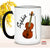 Violin Coffee Mug, Custom Name Violin Player Gifts for Men, Gift for Women, Violin Music Teacher Birthday, Personalized Gift for Violinist