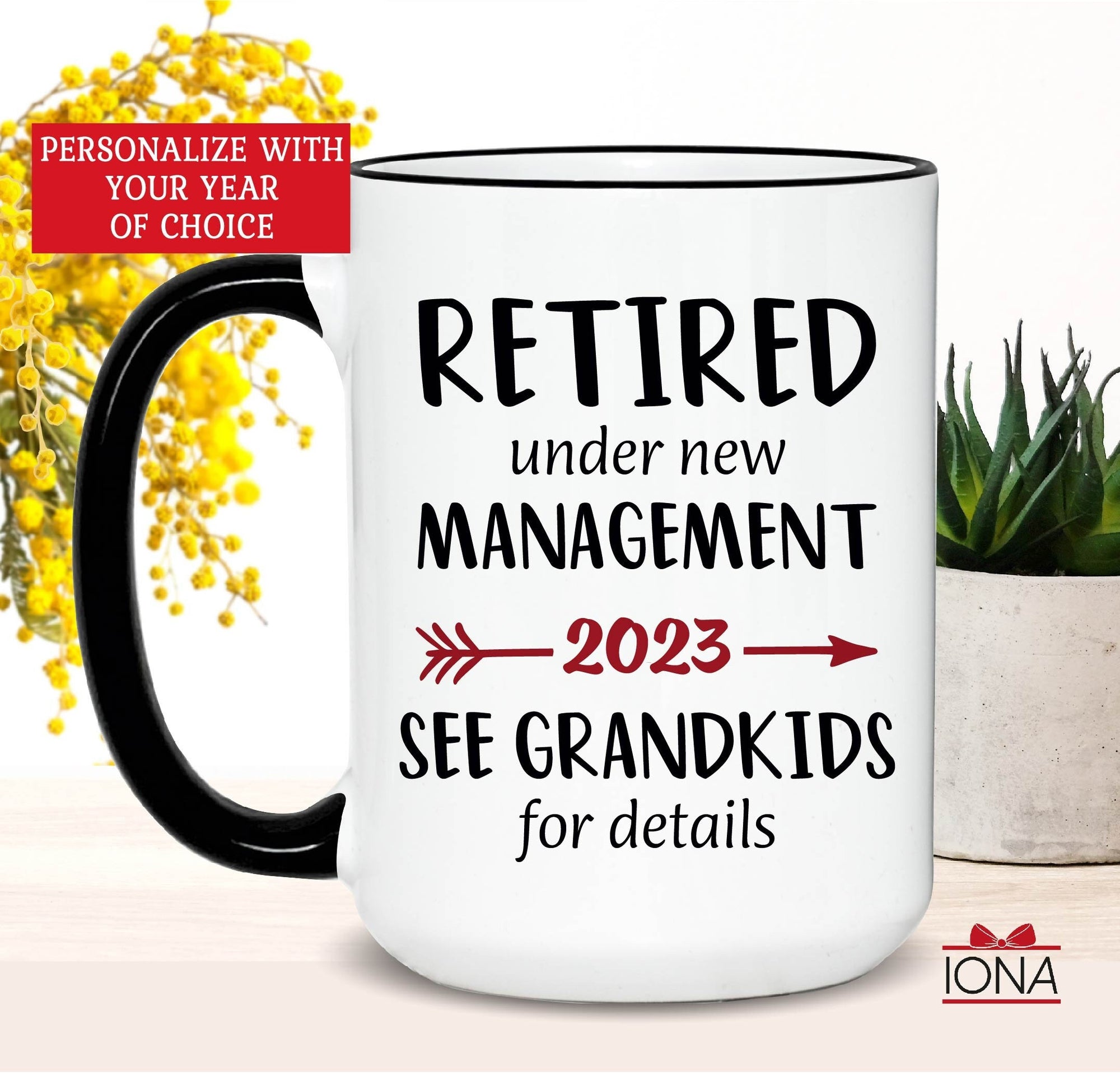 Retirement Gifts for Women, under new management see grandkids, Happy Retirement Gift from Coworkers, Men Retirement Gifts, 2023 Retirement
