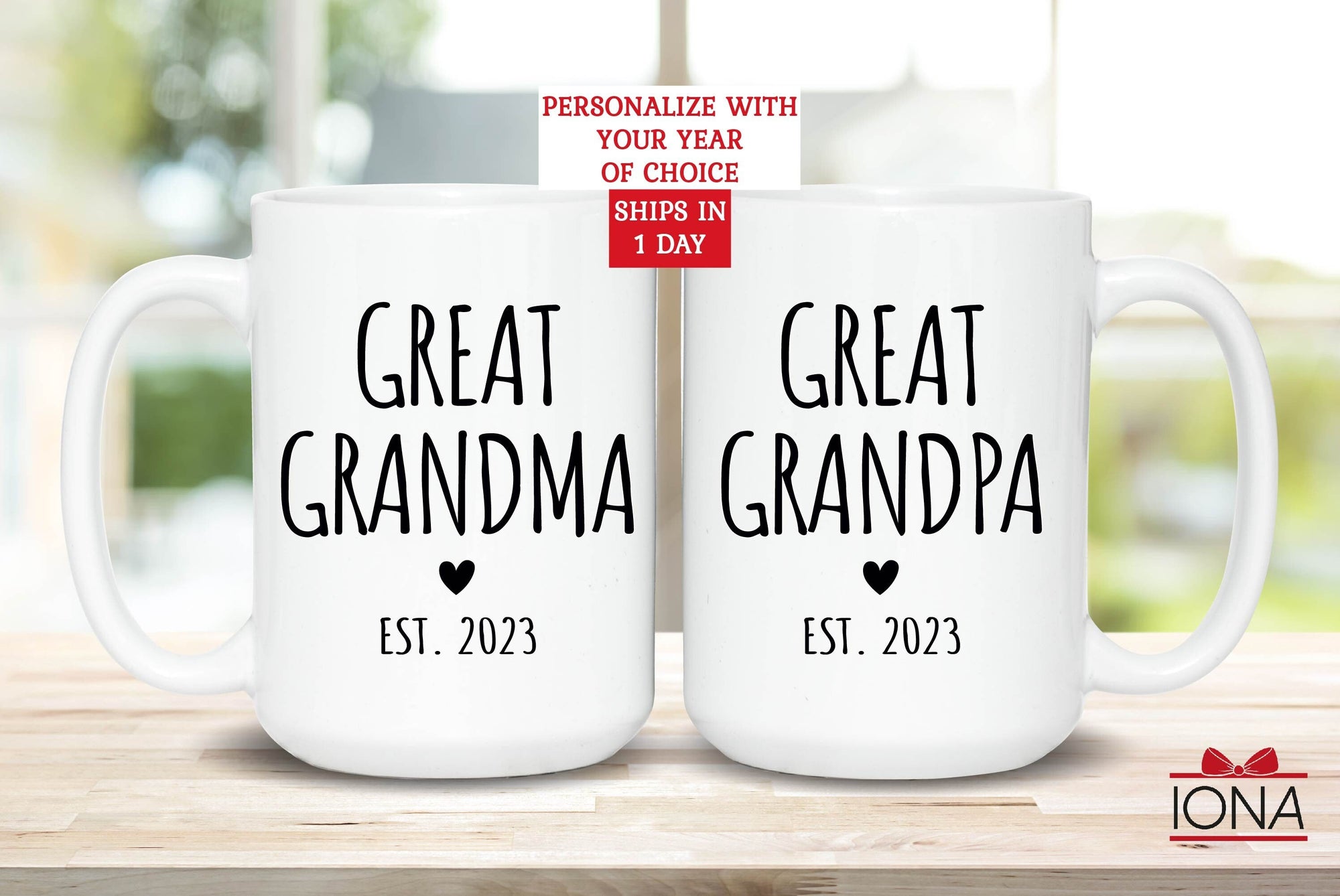 Great Grandparent Pregnancy Announcement Mug 2023, New grandparents gift, Baby Announce Great Grandparent Mug, Baby Reveal Mug, Grandchild