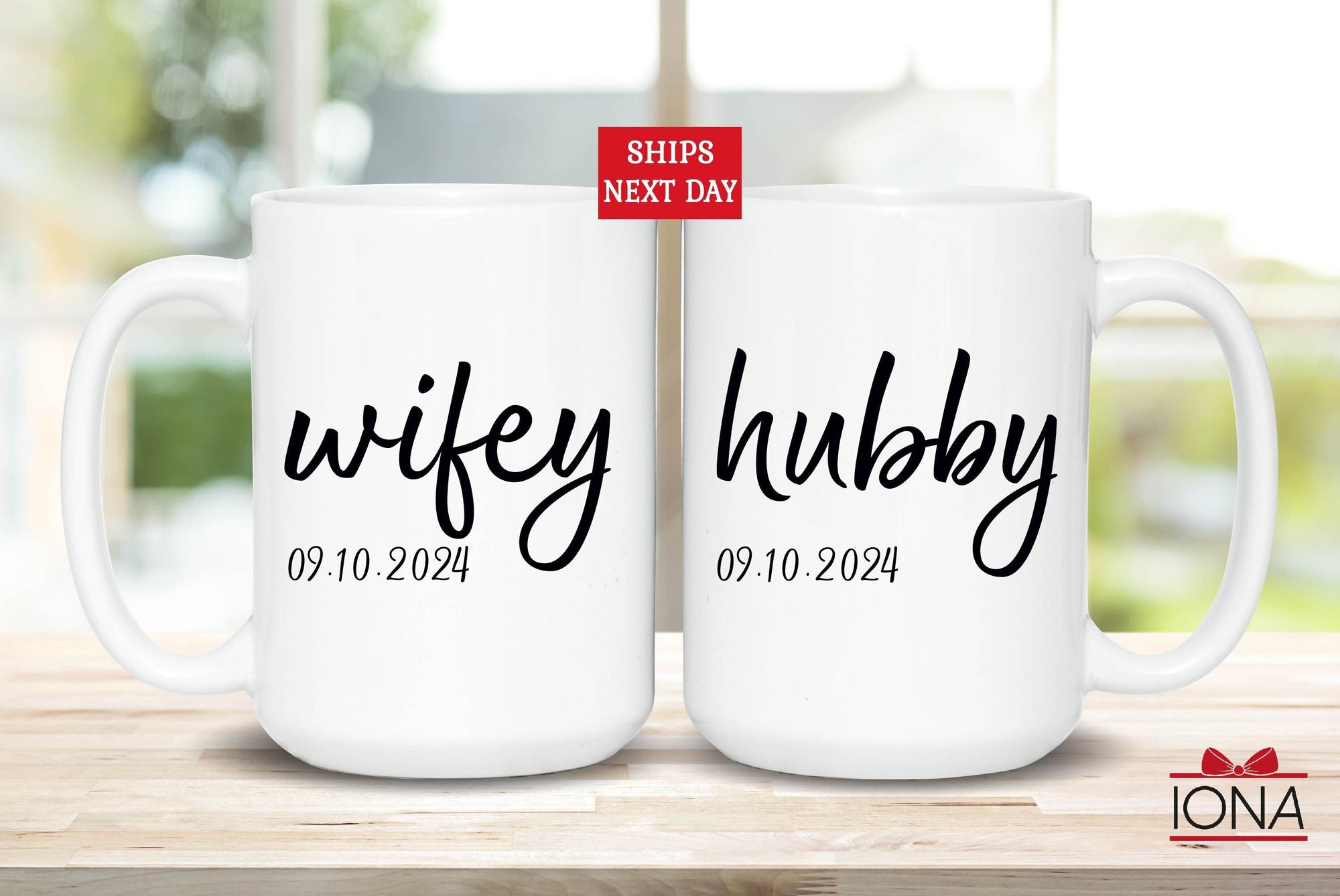 Wifey Hubby Mugs, Couples Mugs, Married Gift Set, His and Hers, Engagement Mug, Wifey and Hubby, Mr and Mrs Tea Cups Bride Groom Presents