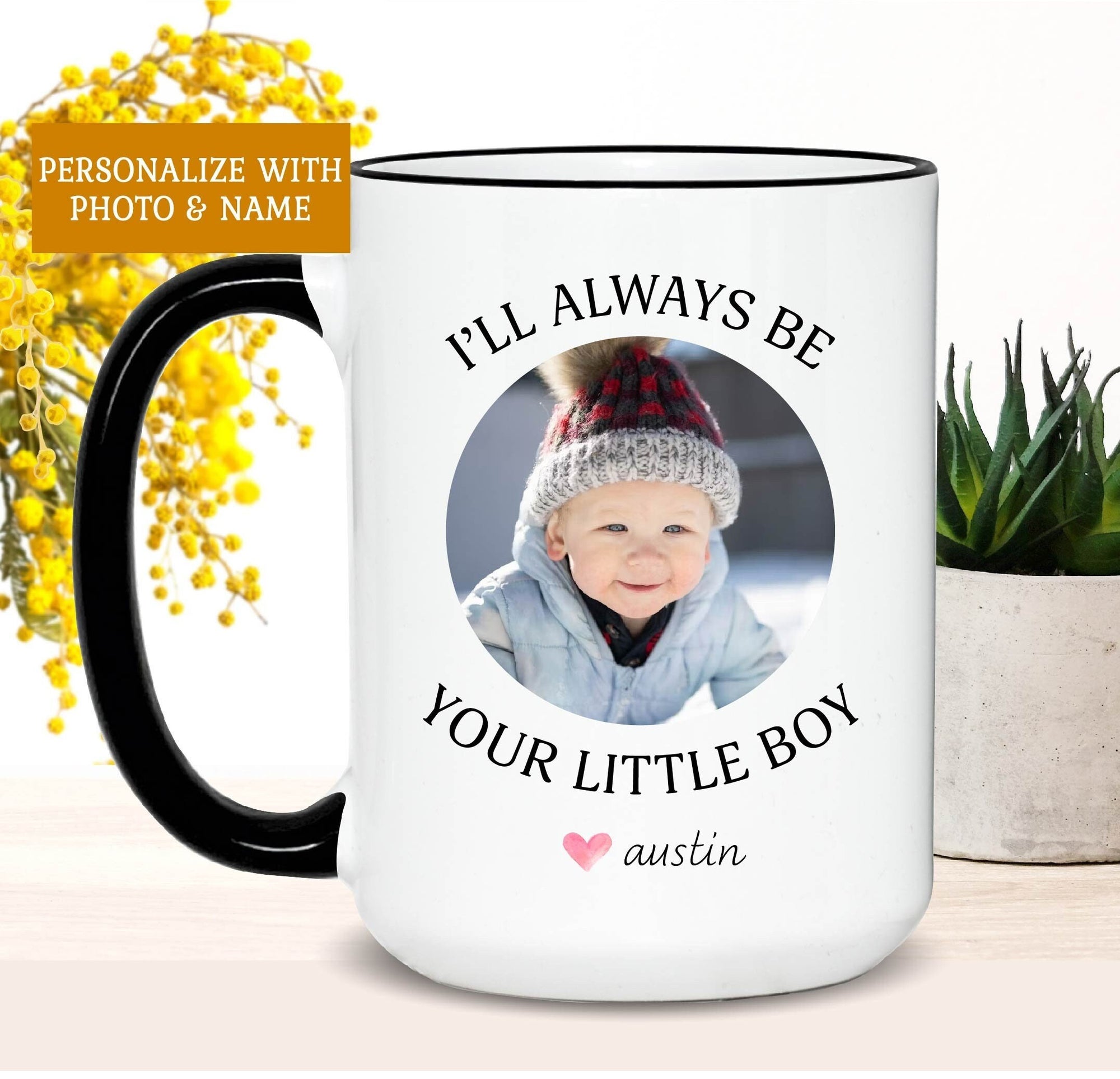Personalized Mother's Day from son to mom Custom Birthday from Son gift for wife from kid to Mom custom mug Gift Son Custom Photo Tea Cup
