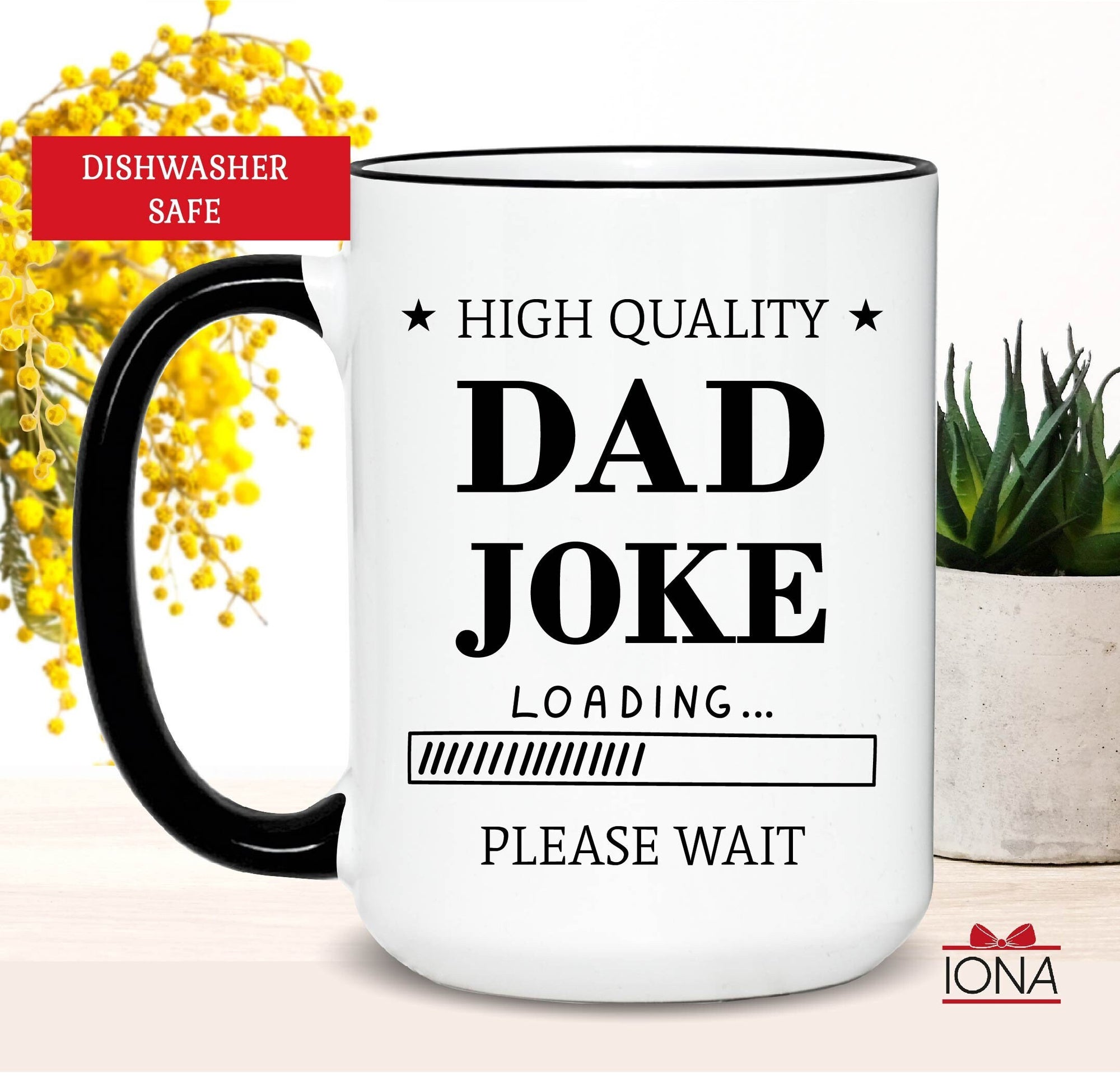 Funny Dad Joke Coffee Mug, Geek Father's Day Gift, Dad Birthday Gift from Daughter, Son, High Quality Dad Joke Loading Tea Cup for Father