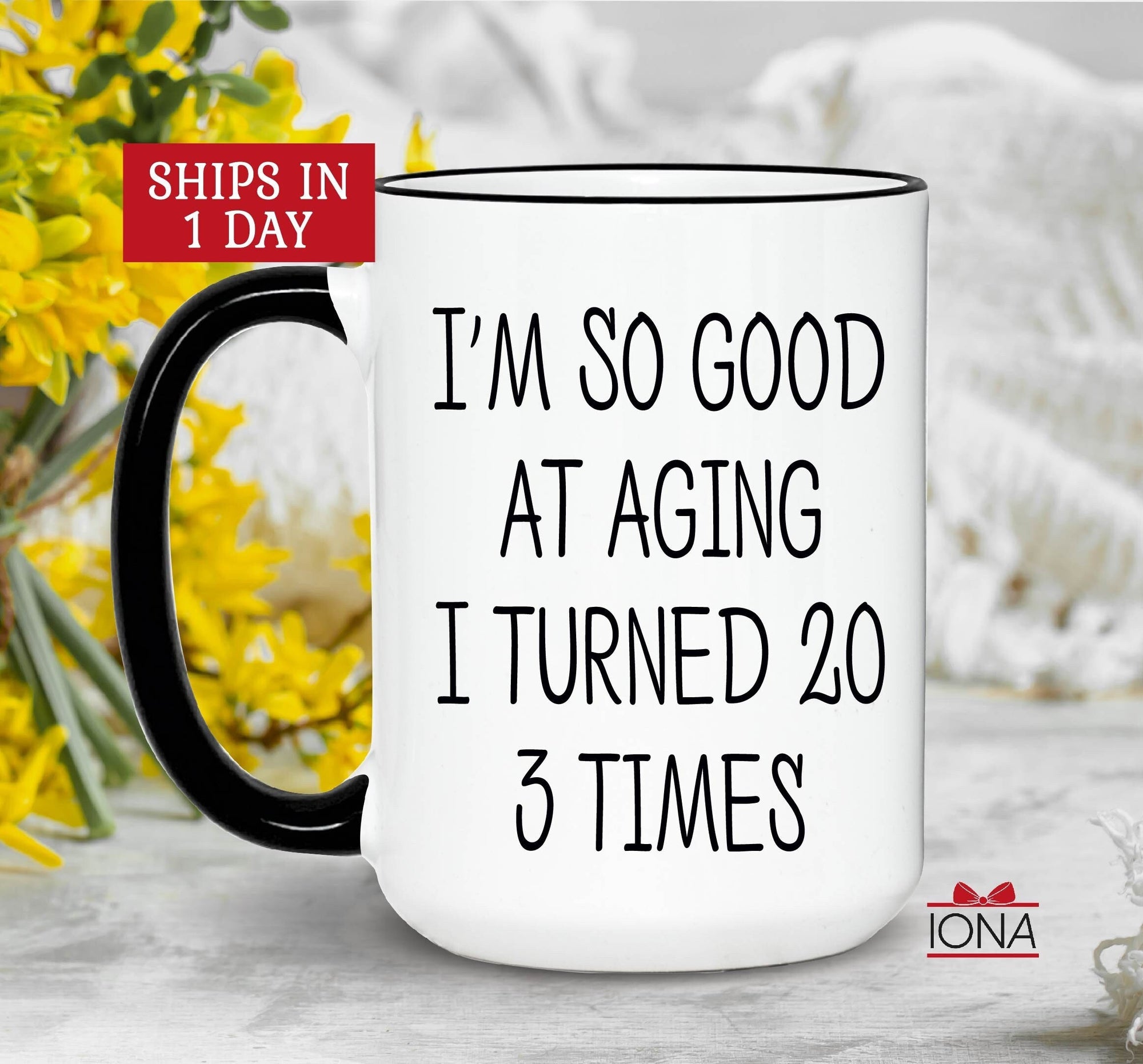 60th Birthday Gift, Sixty Birthday Coffee Mug, 60th birthday gifts for women, Best Friends 60th Gifts, Funny 60th Bday Cup for men, Tea Cup