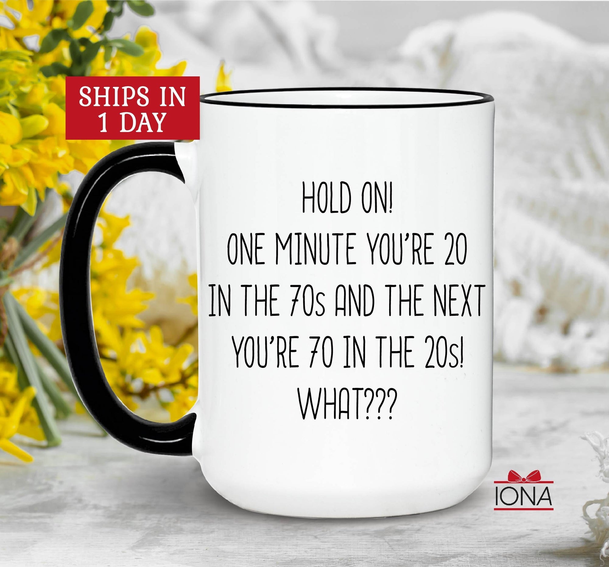 Funny 70th Birthday Gift, Grandma Grandpa Coffee Mug, Unique 1940s Milestone Gift, Aged to Perfection Turning 70, Christmas Present Idea 70 and Still Brewing: Vintage Style Ceramic Coffee Mug - Aged to Perfection - Cheers to 70 Years of Awesomeness