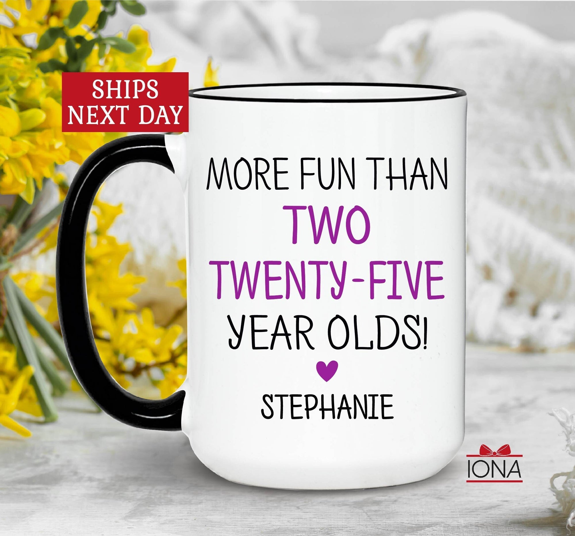 Personalized 50th Birthday Gift, Custom women Coffee Mug, Born in 1974, Anniversary Best Friends fiftieth Gifts, mother 50th Bday cup