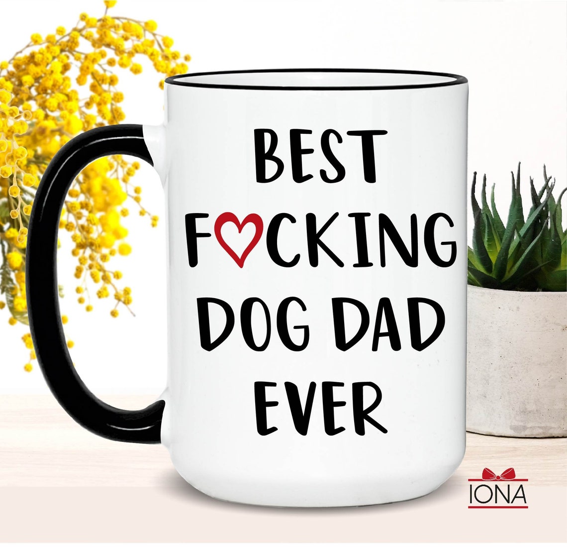 Funny Dog Dad Coffee Mug - Best Dog Dad Father’s Day Gift for Men - Funny Morning Coffee Cup