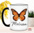 PersonalizedButterflyCoffee Mug –Custom Funny Gift for Women – Monarch ButterflyLover Gift – Tea Cup with Name